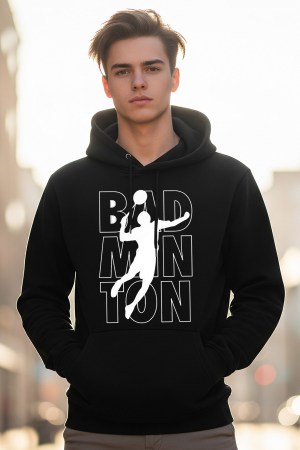 Badminton Black Premium Hoodie