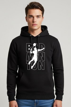 Badminton Black Premium Hoodie - Image 2