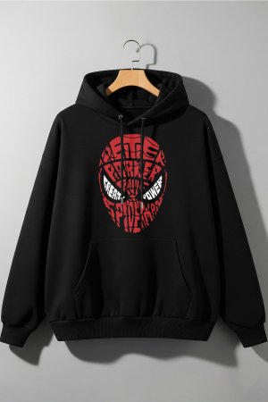 Great Power Black Oversized Hoodie - Image 2