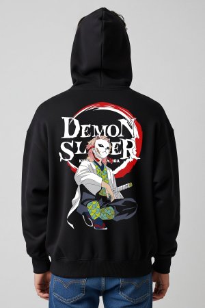 Demon Slayer Black Oversized Hoodie - Image 6