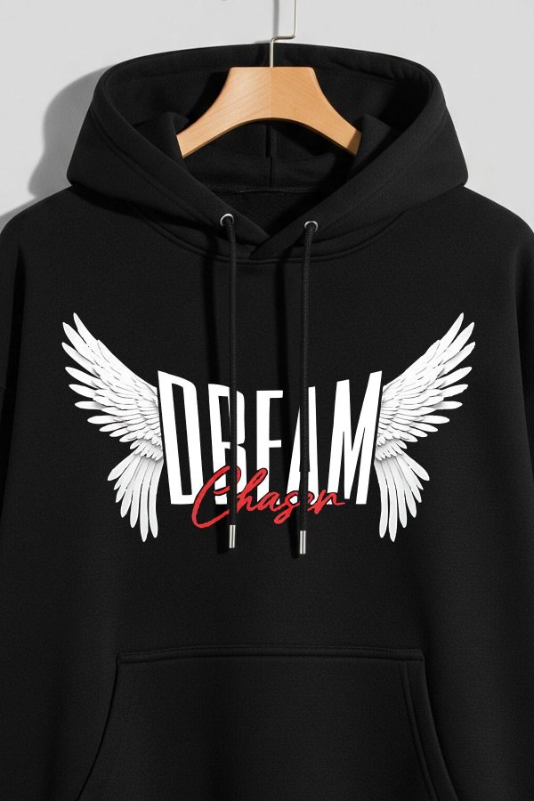 Dream Black Oversized Hoodie - Image 3