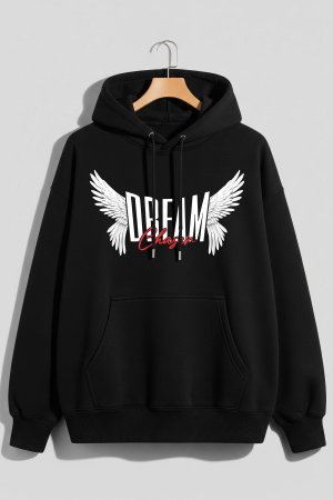 Dream Black Oversized Hoodie - Image 2