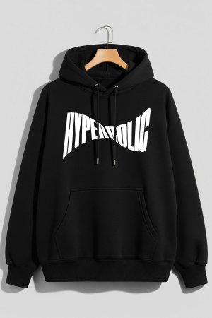 Hyperbolic Black Oversized Hoodie - Image 2