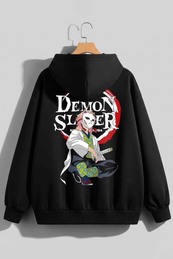 Demon Slayer Black Oversized Hoodie - Image 5