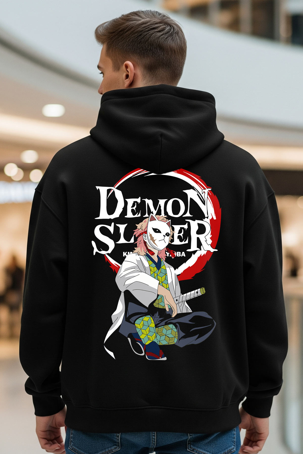 Demon Slayer Black Oversized Hoodie