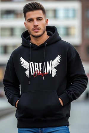 Dream Black Oversized Hoodie