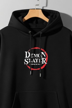 Demon Slayer Black Oversized Hoodie - Image 3