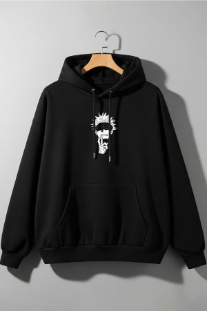 Gojo Black Oversized Hoodie - Image 3