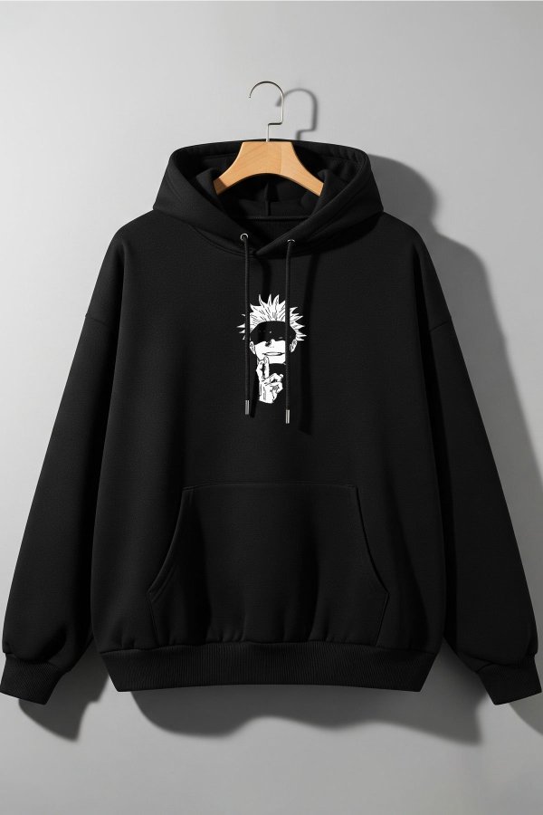 Gojo Black Oversized Hoodie - Image 3