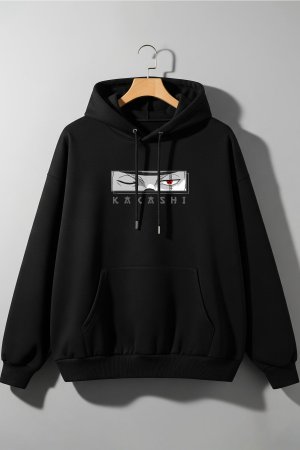 Kakashi Hatake Black Oversized Hoodie - Image 2