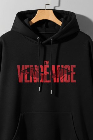 Vengeance Black Oversized Hoodie - Image 3