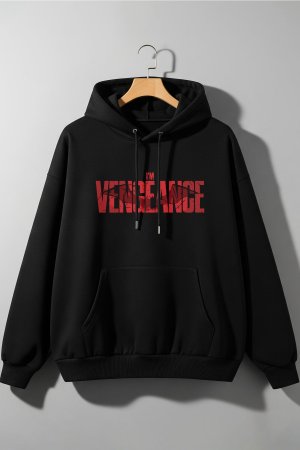 Vengeance Black Oversized Hoodie - Image 2
