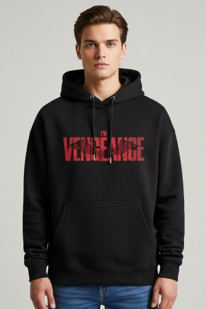 Vengeance Black Oversized Hoodie - Image 4