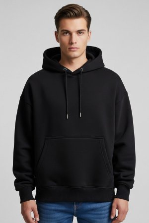 Blasting Off Energy Black Oversized Hoodie - Image 4