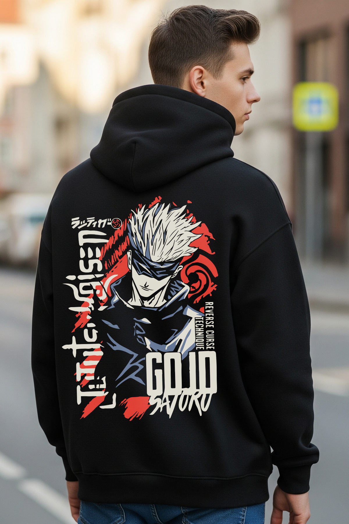 Gojo Black Oversized Hoodie