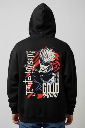 Gojo Black Oversized Hoodie - Image 6