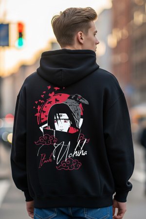 Itachi Black Oversized Hoodie