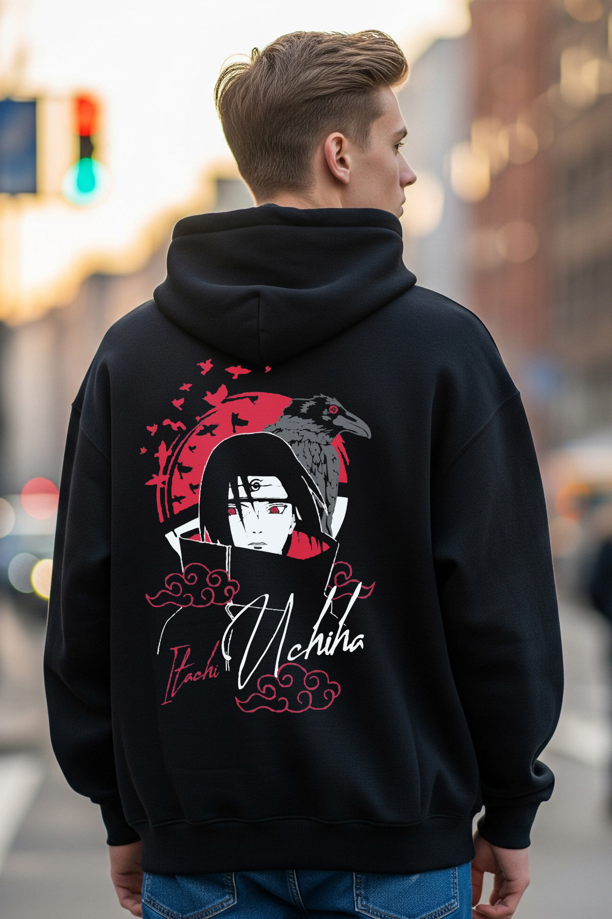 Itachi Black Oversized Hoodie