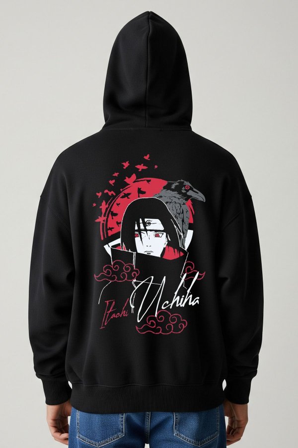Itachi Black Oversized Hoodie - Image 6