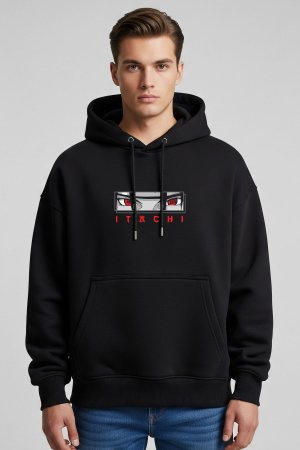 Itachi Black Oversized Hoodie - Image 4