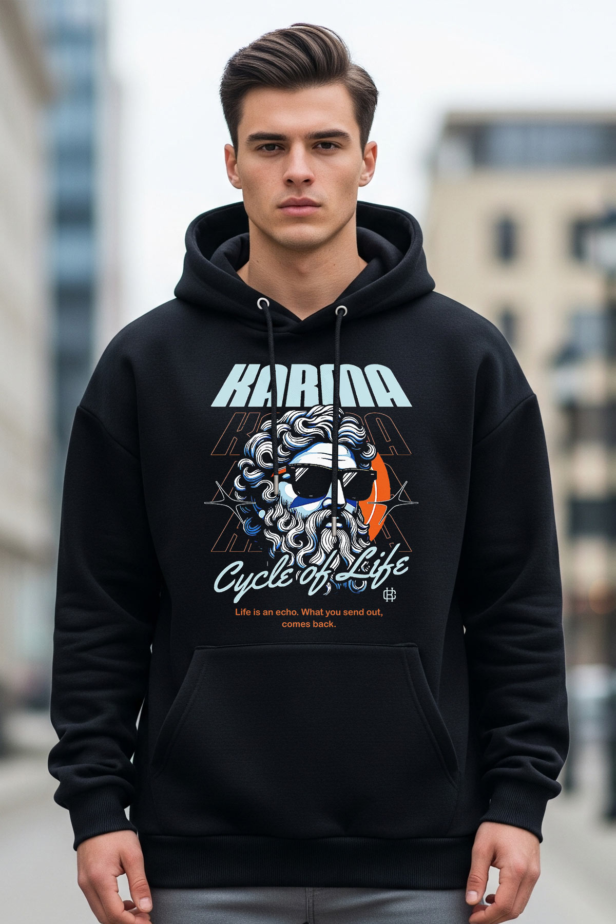Karma Black Oversized Hoodie