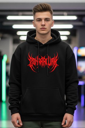 Sonarawan Black Oversized Hoodie