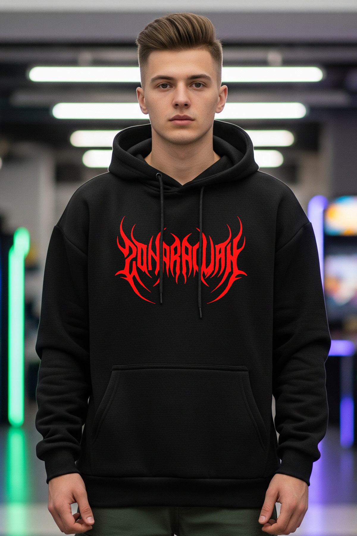 Sonarawan Black Oversized Hoodie