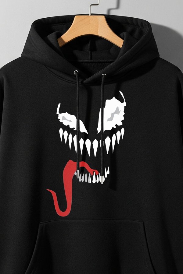 Venom Black Oversized Hoodie - Image 3
