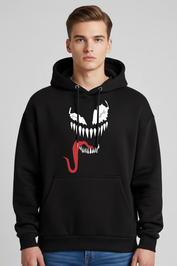 Venom Black Oversized Hoodie - Image 4